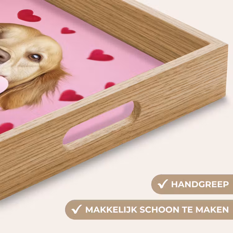 Dienblad - Hond - Kiss- Valentijn - Hartjes — 5