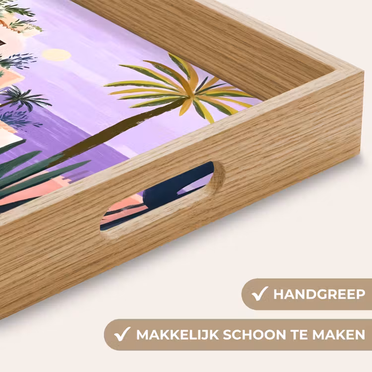 Dienblad - Huizen - Minimalistisch - Palmbomen - Kust — 5