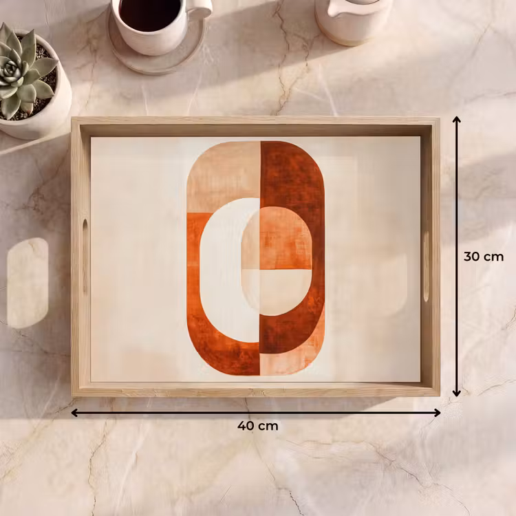 Dienblad - Illustratie - Abstract - Vormen - Rood — 9