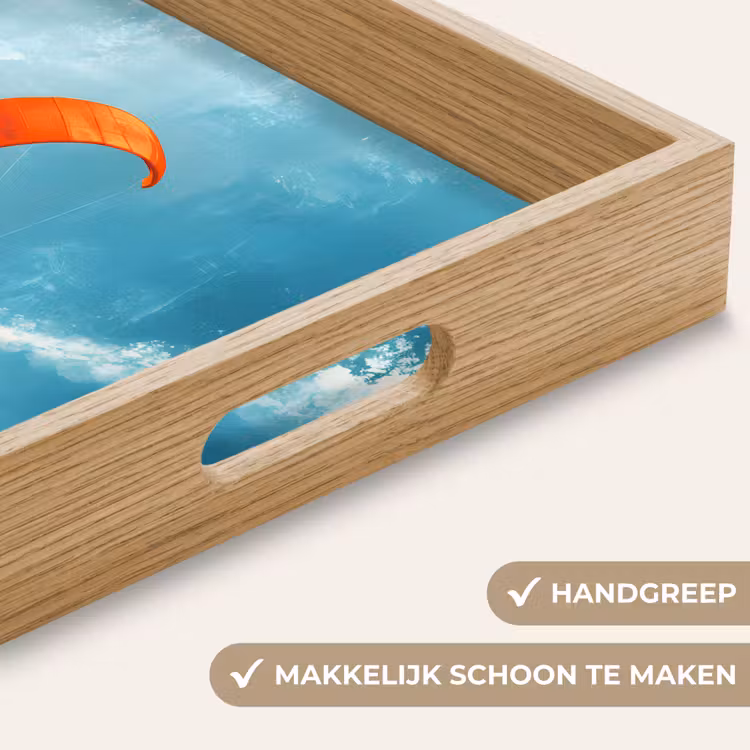 Dienblad - Kitesurfer - Oranje - Zee - Lucht — 5