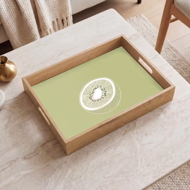 Dienblad - Kiwi - Lijntekening - Minimalistisch - Groen — 2