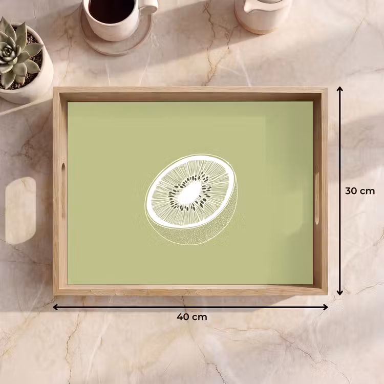 Dienblad - Kiwi - Lijntekening - Minimalistisch - Groen — 9