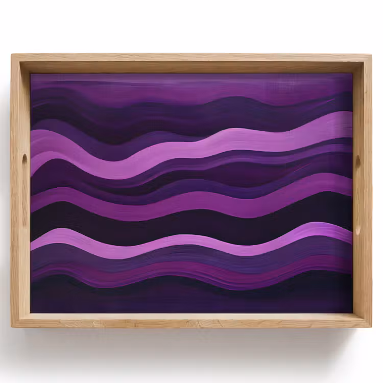 Dienblad - Lijnen - Golven - Paars - Abstract — 1