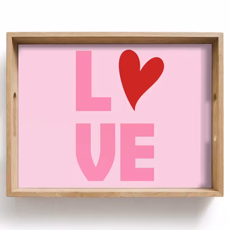 Dienblad - Love - Roze - Hart - Valentijn — 1