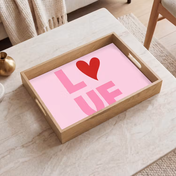 Dienblad - Love - Roze - Hart - Valentijn — 2