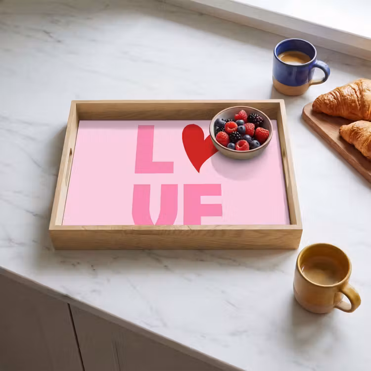 Dienblad - Love - Roze - Hart - Valentijn — 4