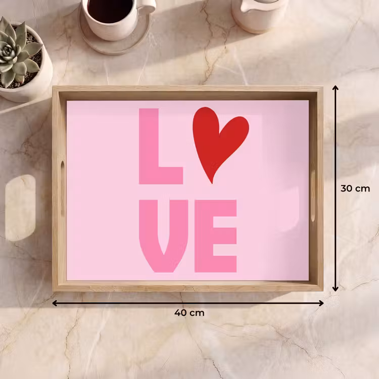 Dienblad - Love - Roze - Hart - Valentijn — 9
