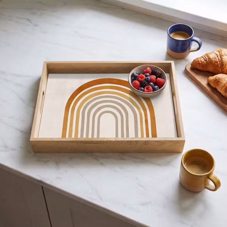 Dienblad - Minimalistisch - Boog - Lijnen - Beige — 4