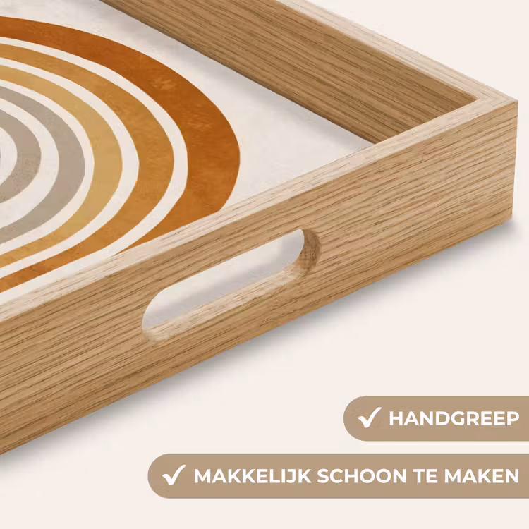 Dienblad - Minimalistisch - Boog - Lijnen - Beige — 5