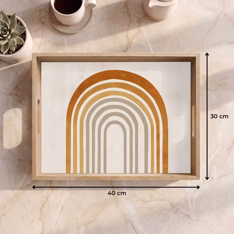 Dienblad - Minimalistisch - Boog - Lijnen - Beige — 9