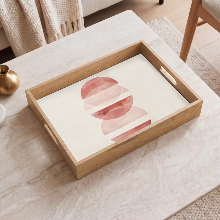 Dienblad - Minimalistisch - Cirkels - Roze — 2