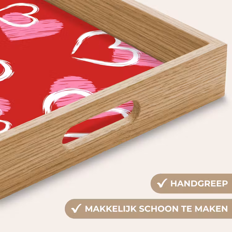 Dienblad - Patroon - Hartjes - Roze - Valentijn — 5