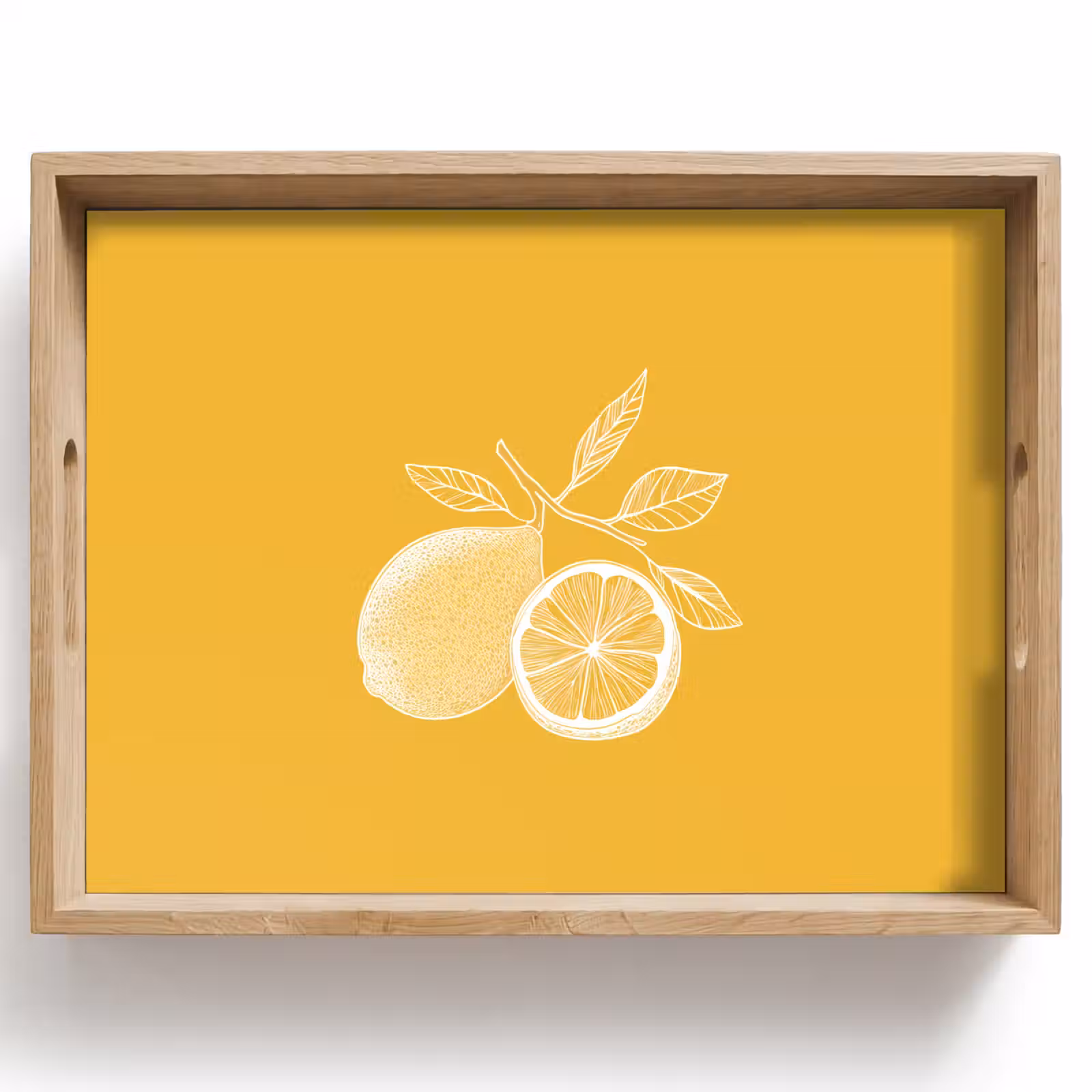 Dienblad - Citroenen - Illustratie - Minimalistisch - Geel — 1