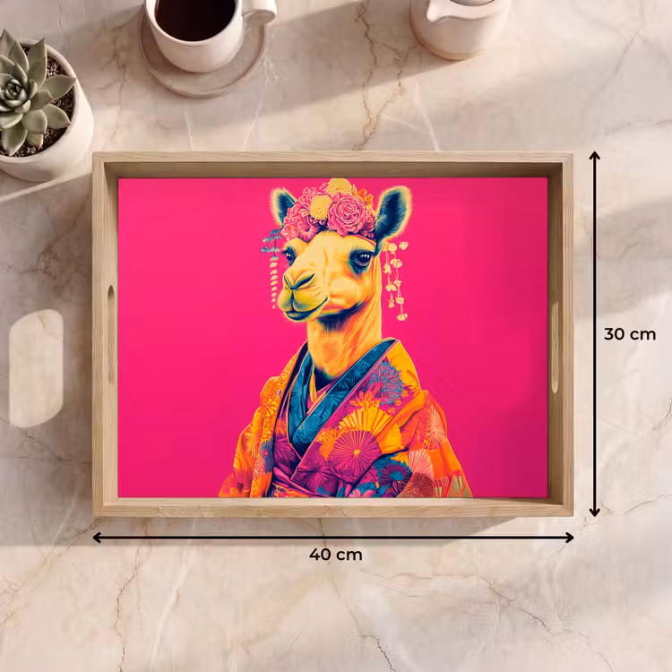 Dienblad - Kameel - Bloemen - Kimono - Waaiers — 9