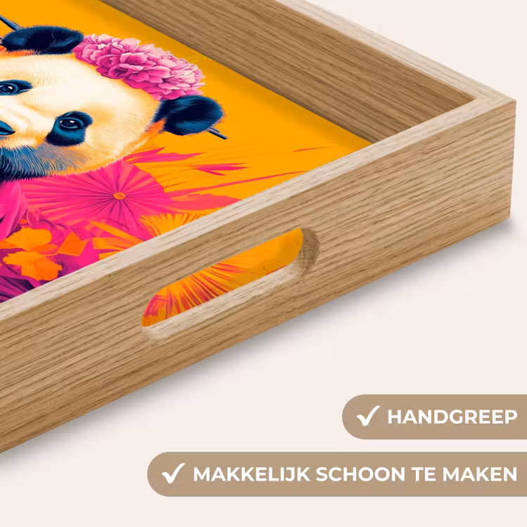 Dienblad - Kimono - Roze - Panda - Bloemenkroon — 5