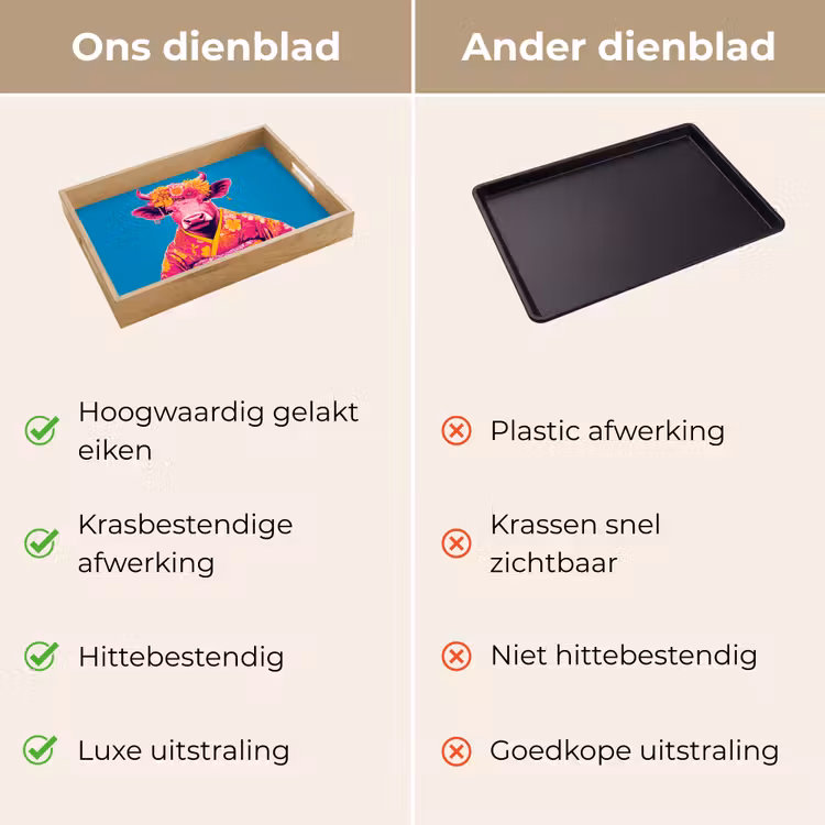 Dienblad - Koe - Bloemenkrans - Oorhangers - Kimono — 3