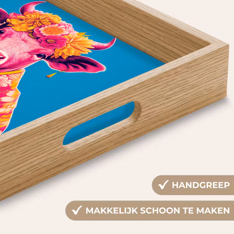 Dienblad - Koe - Bloemenkrans - Oorhangers - Kimono — 5