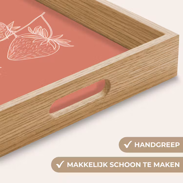 Dienblad - Minimalistisch - Illustratie - Aardbei - Tak — 5