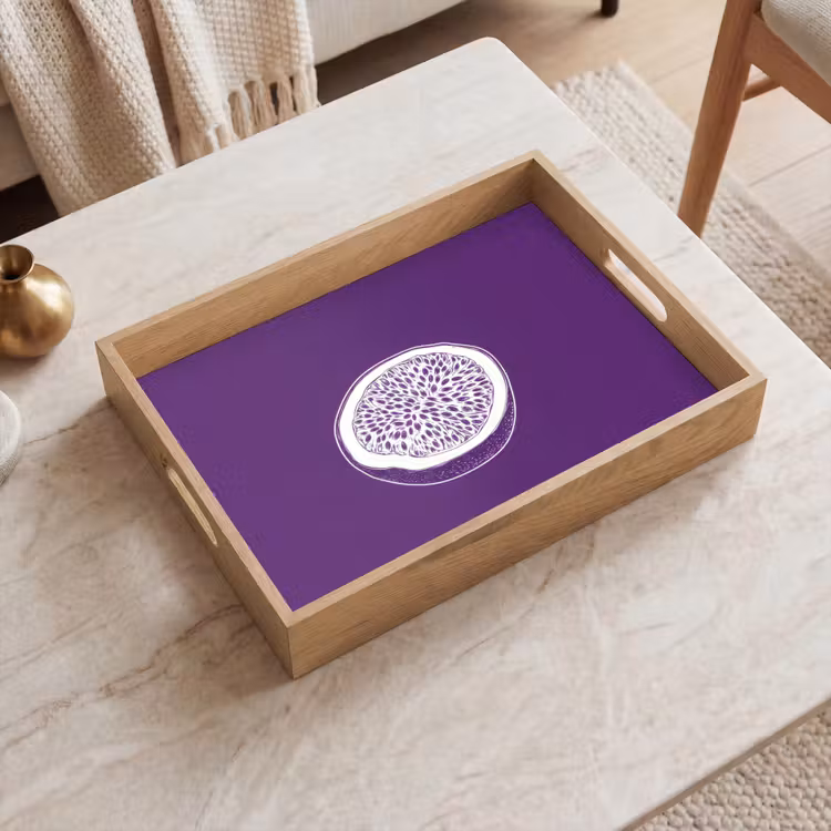 Dienblad - Passievrucht - Zaadjes - Paars - Minimalistisch — 2