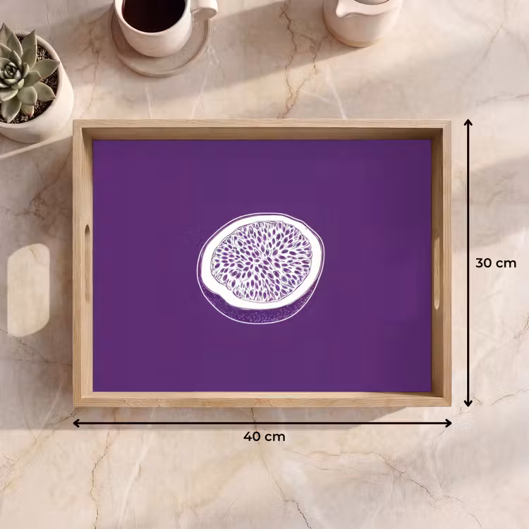 Dienblad - Passievrucht - Zaadjes - Paars - Minimalistisch — 9
