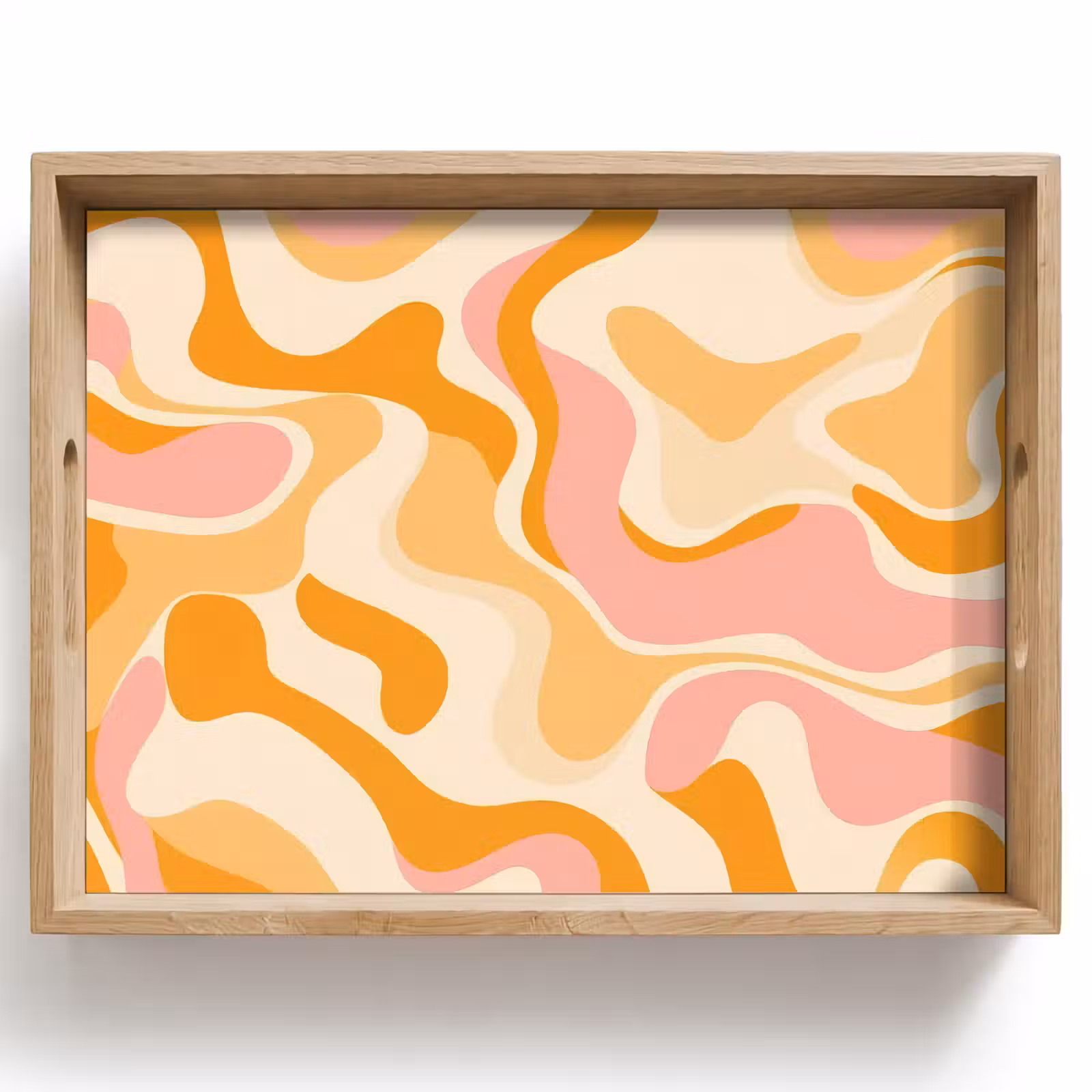 Dienblad - Abstract - Golvend - Oranje — 1