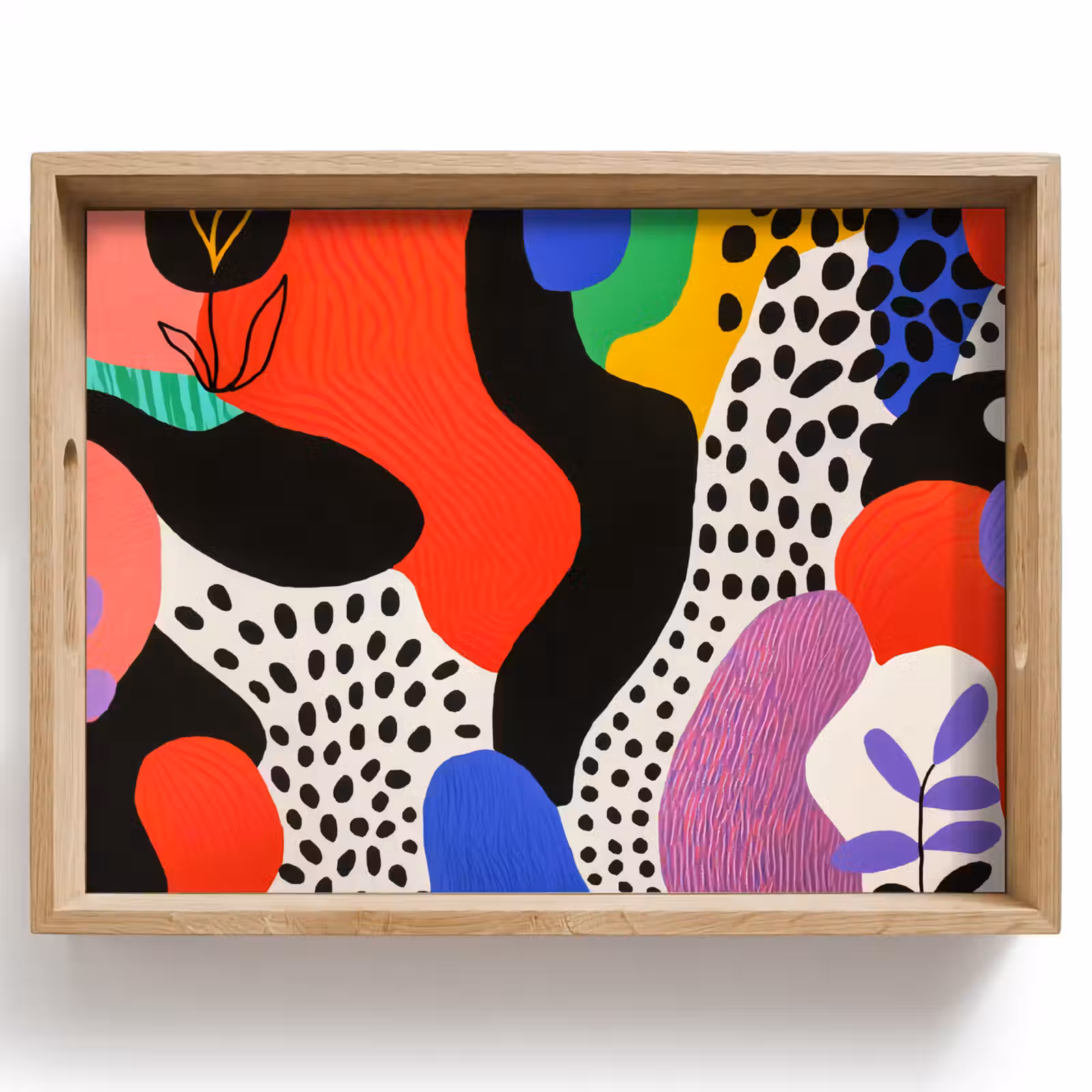 Dienblad - Abstract - Vormen - Kleuren - Stippen — 1