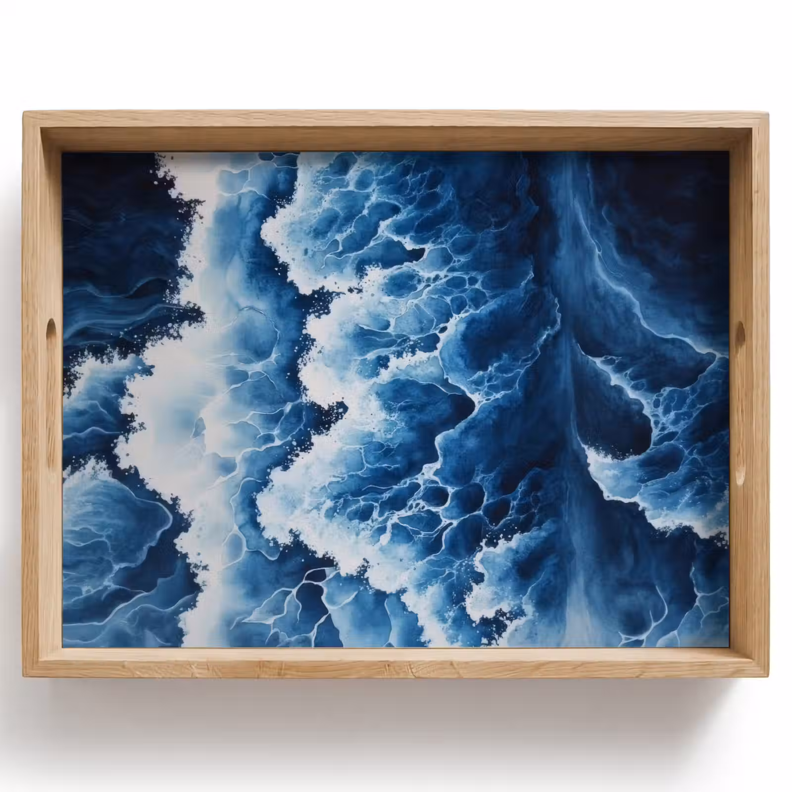Dienblad - Golven - Blauw - Schuim — 1