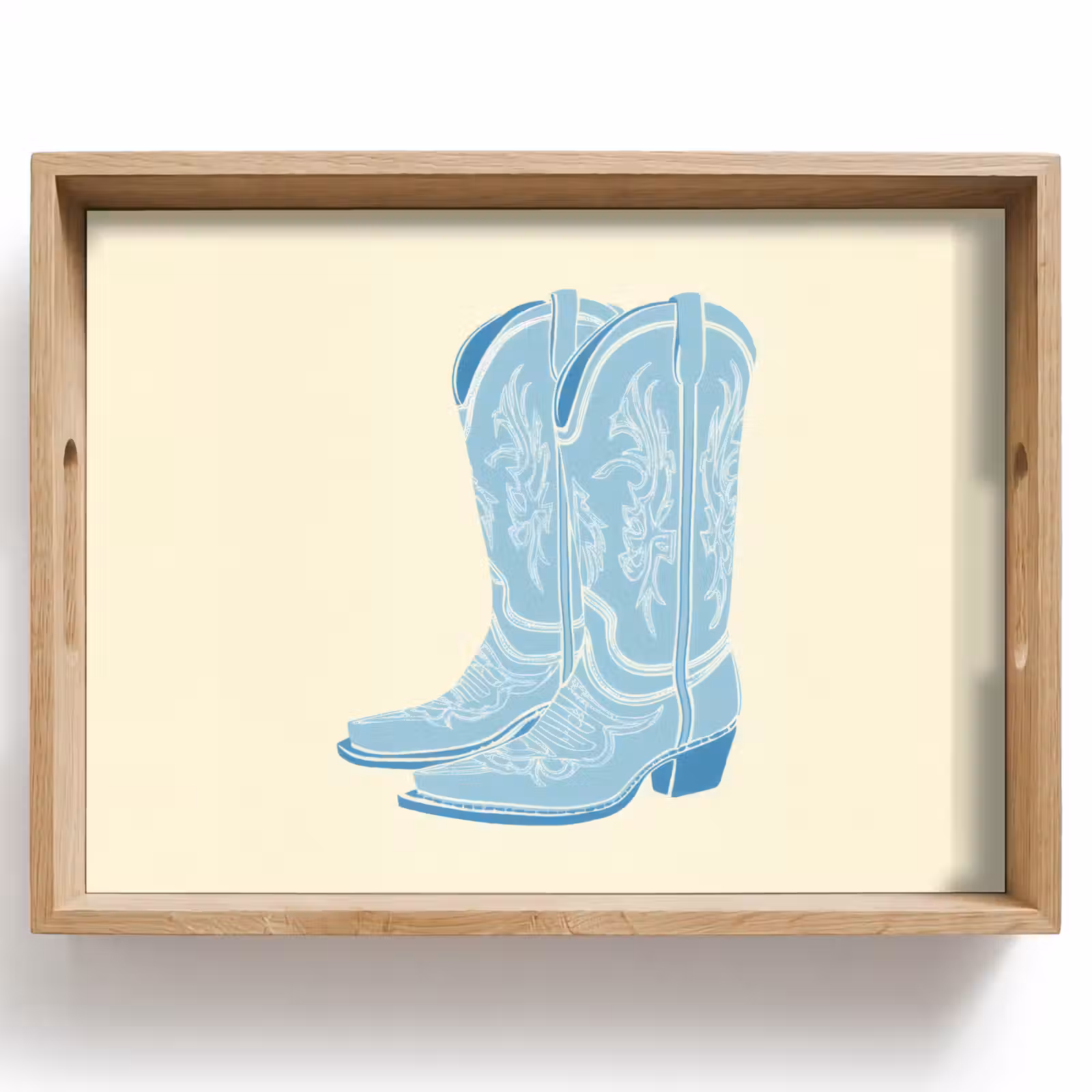 Dienblad - Illustratie - Cowboylaarzen - Patroon — 1