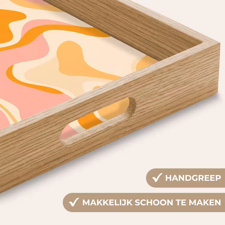Dienblad - Abstract - Golvend - Oranje — 5
