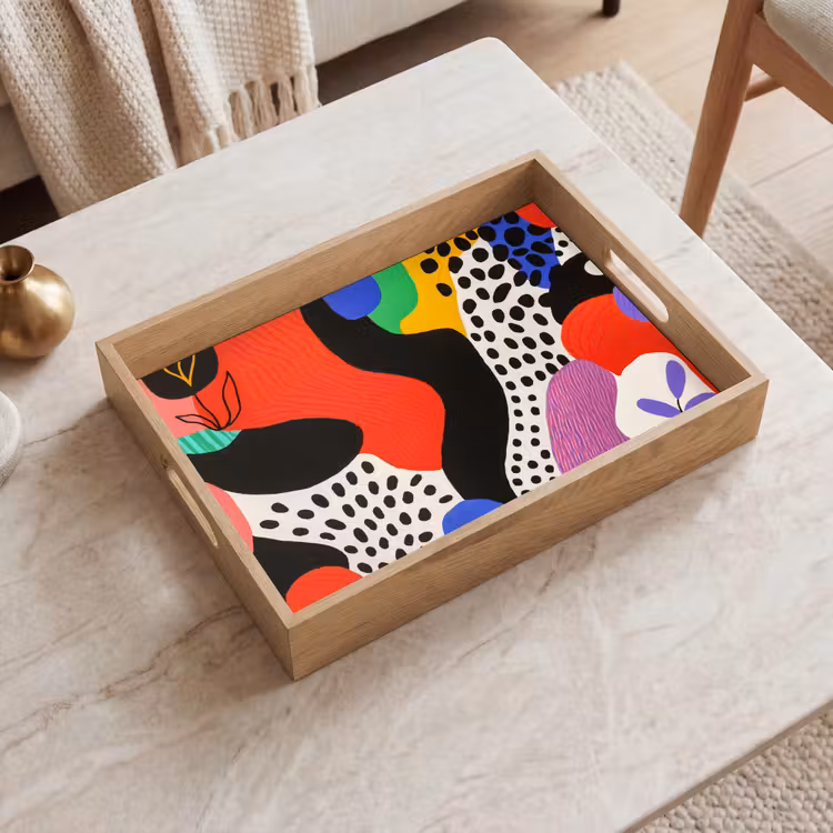 Dienblad - Abstract - Vormen - Kleuren - Stippen — 2