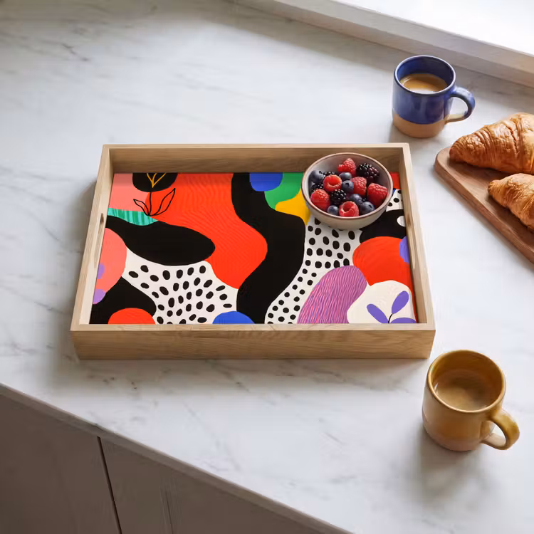Dienblad - Abstract - Vormen - Kleuren - Stippen — 4