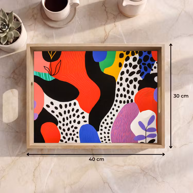 Dienblad - Abstract - Vormen - Kleuren - Stippen — 9