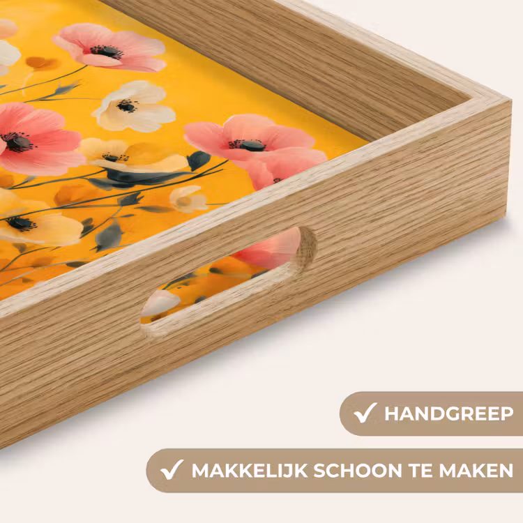 Dienblad - Bloemen - Veld - Geel — 5