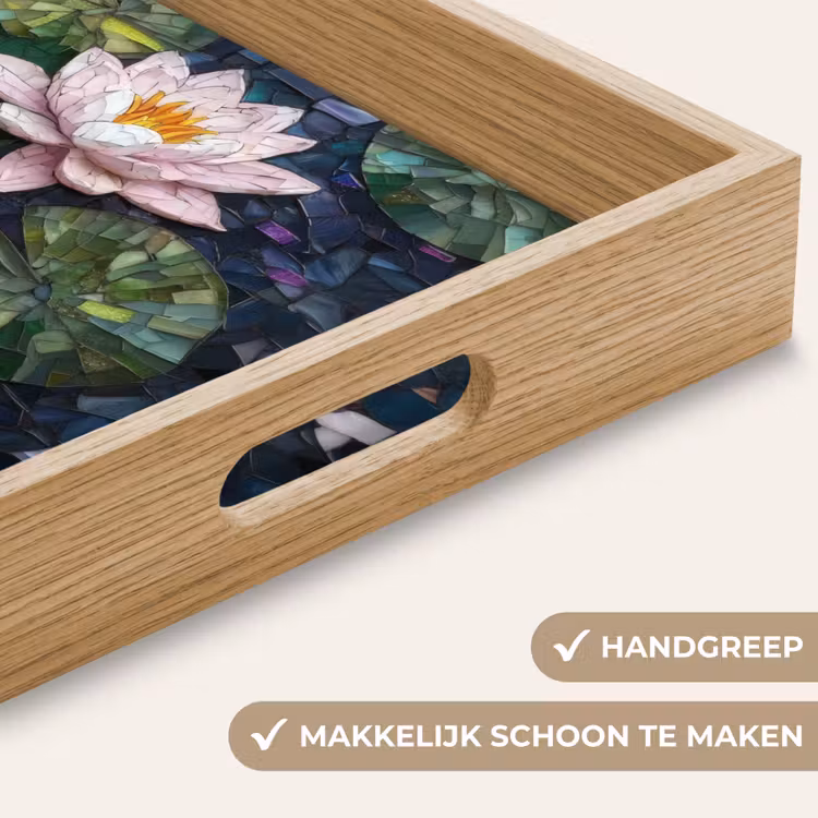 Dienblad - Glasstukjes - Leliebladeren - Vis - Oranje — 5