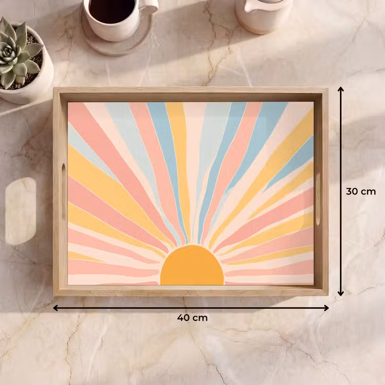 Dienblad - Illustratie - Zon - Pastelkleuren — 9