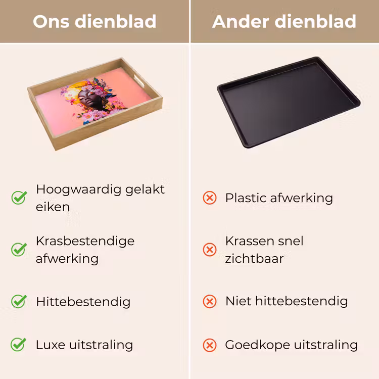 Dienblad - Kleurrijk - Bloemen - Vrouw - Zon — 3