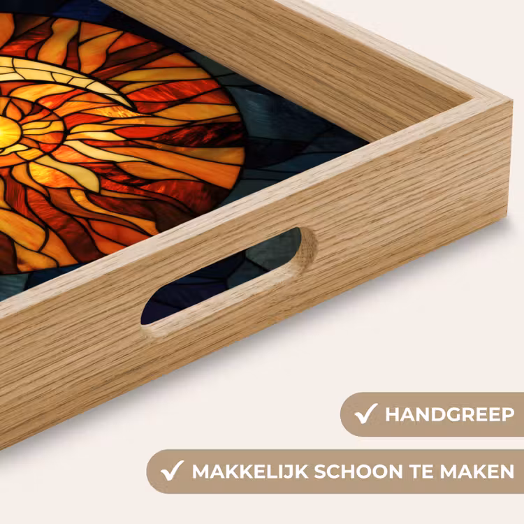 Dienblad - Mozaïek - Glas - Maan - Donkerblauw — 5