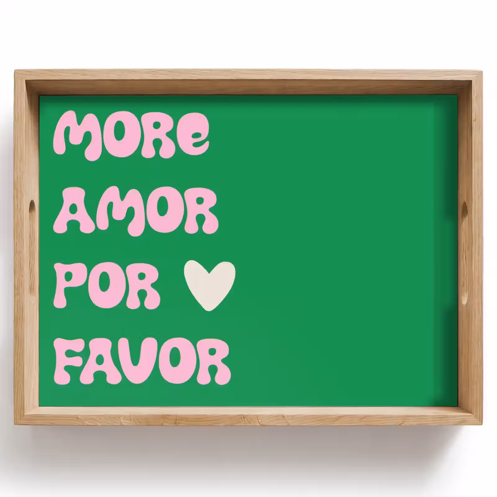 Dienblad - Amor - Valentijn - Groen - Tekst — 1