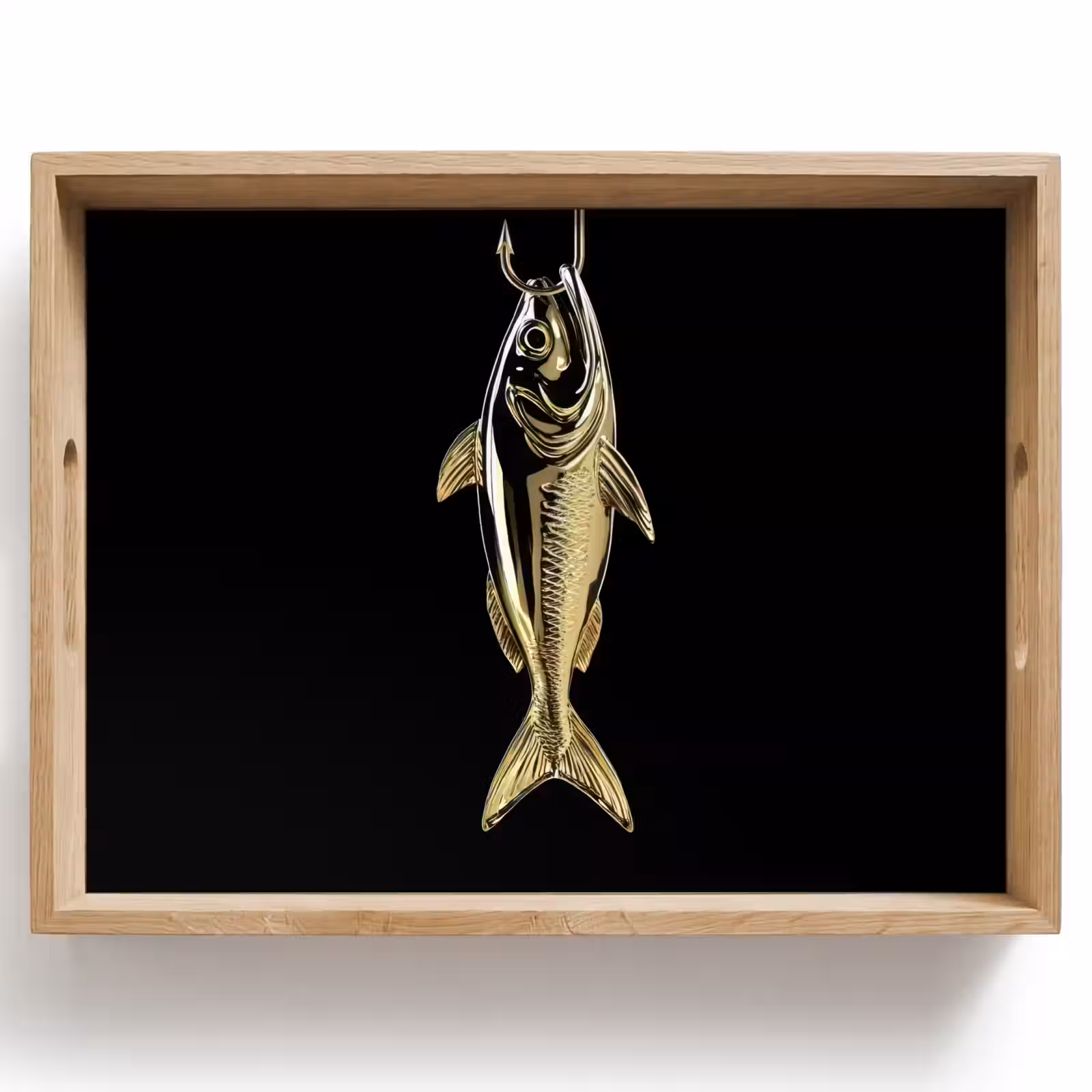 Dienblad - Goud - Vis - Haak - Zwart — 1