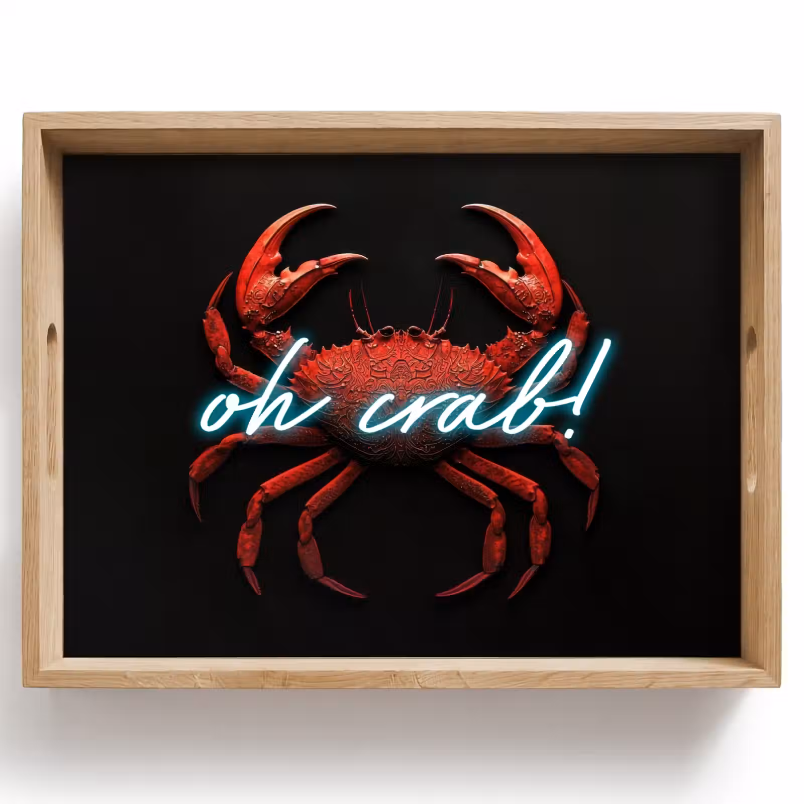 Dienblad - Krab - Rood - Neon - Quote — 1