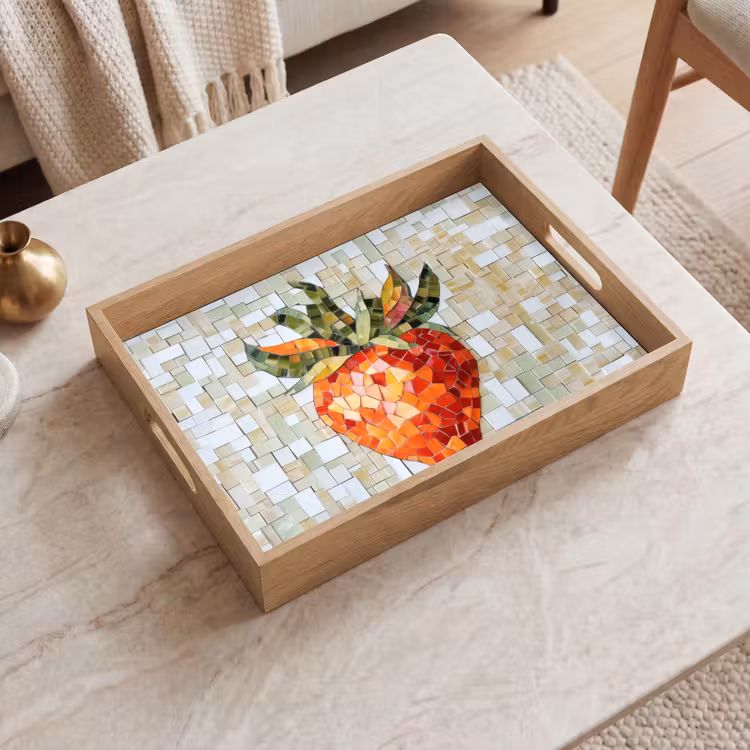 Dienblad - Aardbei - Rood - Mozaïek - Fruit — 2