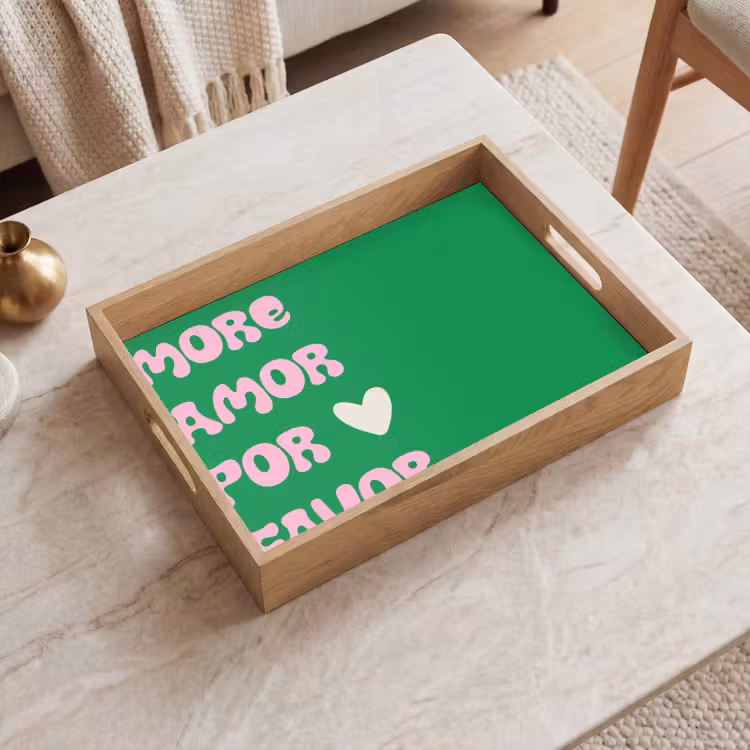 Dienblad - Amor - Valentijn - Groen - Tekst — 2