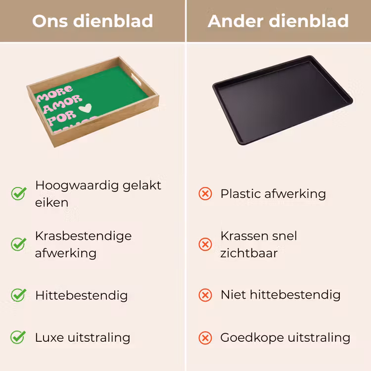Dienblad - Amor - Valentijn - Groen - Tekst — 3