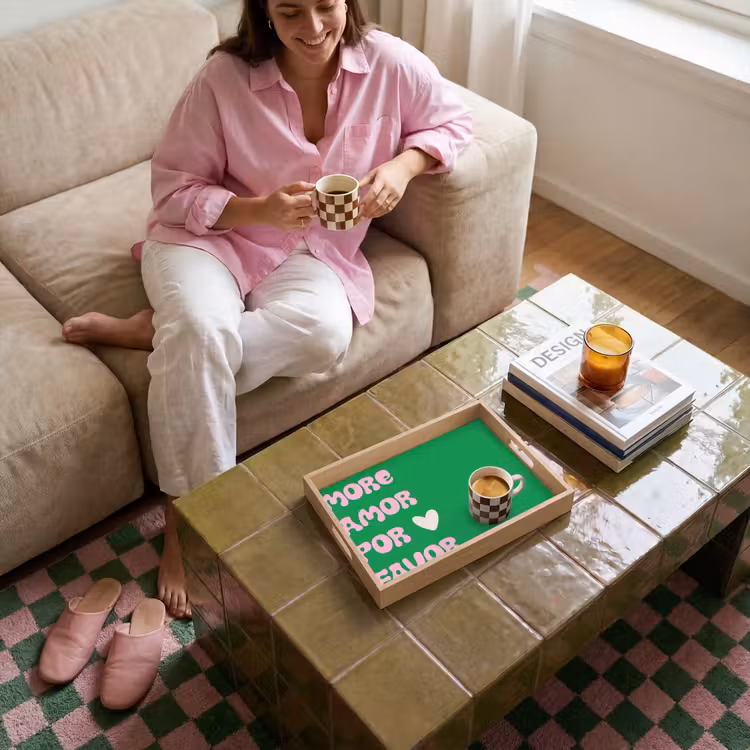 Dienblad - Amor - Valentijn - Groen - Tekst — 6