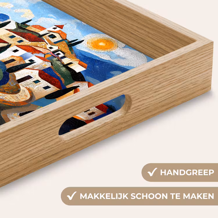 Dienblad - Dorp - Heuvelachtig - Zon - Mozaïek — 5