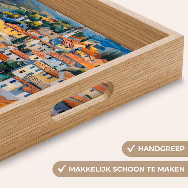 Dienblad - Dorp - Heuvels - Landschap - Bomen — 5