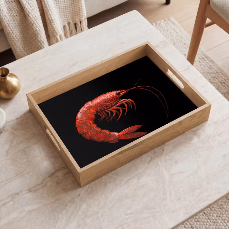 Dienblad - Garnaal - Rood - Dieren — 2