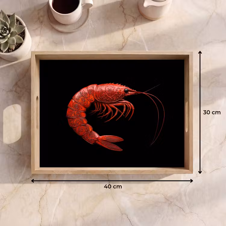 Dienblad - Garnaal - Rood - Dieren — 9
