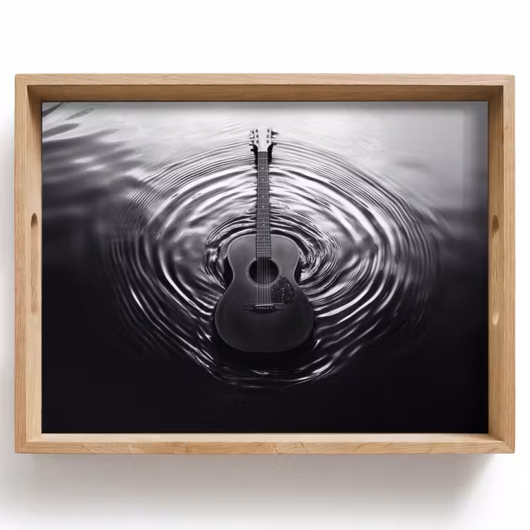 Dienblad - Gitaar - Hout - Water — 1