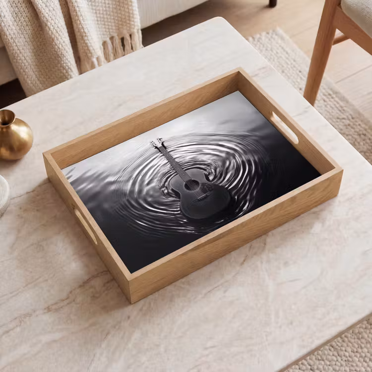 Dienblad - Gitaar - Hout - Water — 2